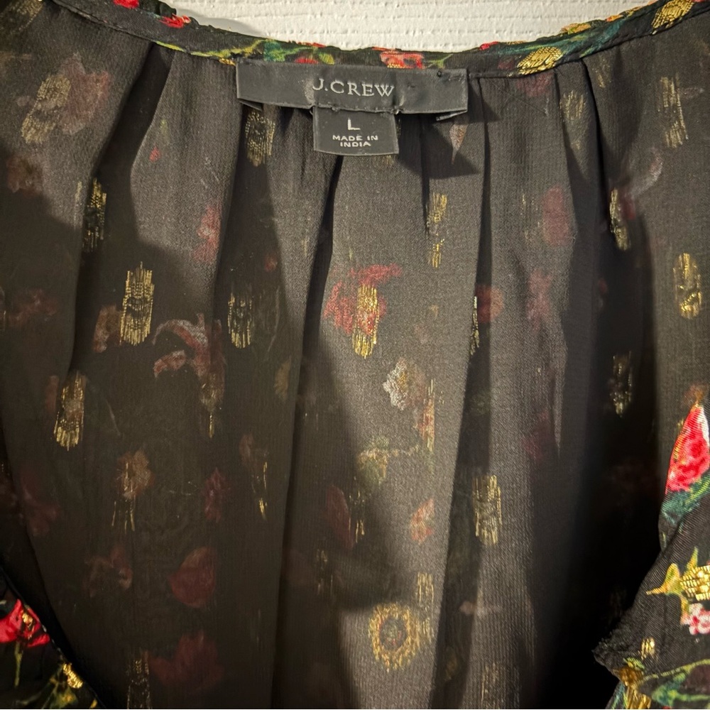 J.Crew Ruffle Floral Top - Picture 9 of 9